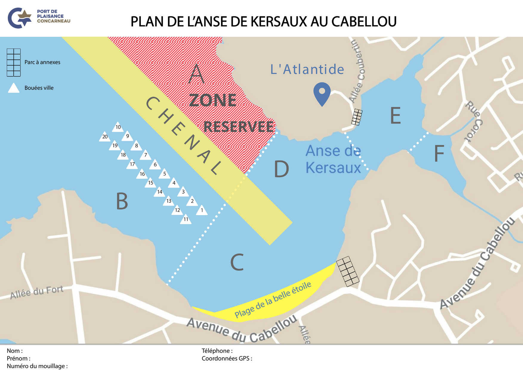 Plan de l'Anse de Kersaux