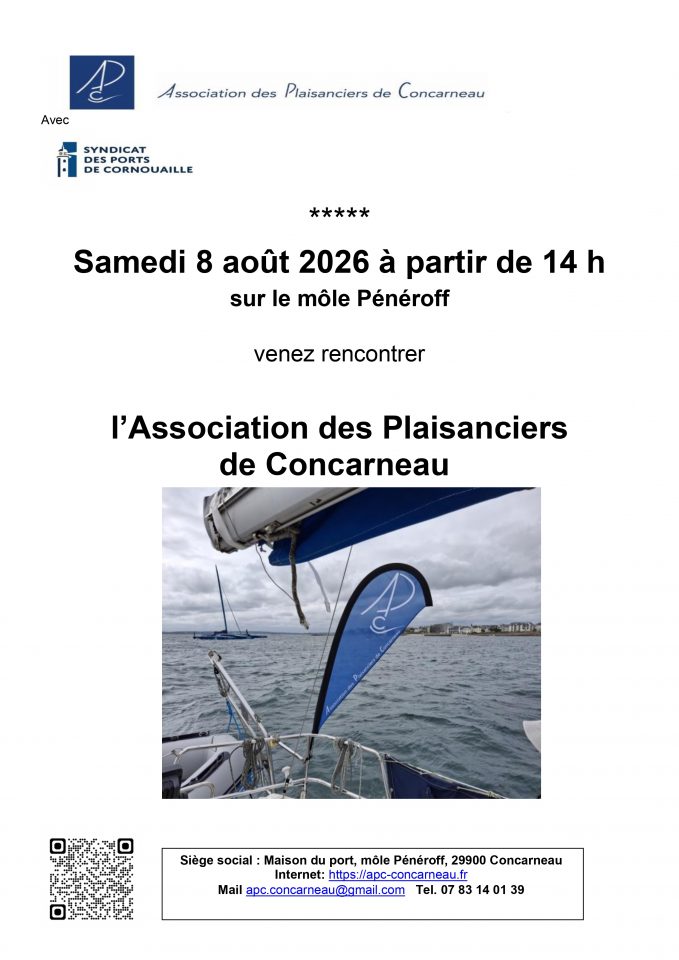Venez rencontrer L'Association des Plaisanciers de Concarneau